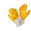 Work gloves in fabric impregnated with yellow NBR