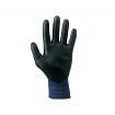 Work gloves in nylon coated with polyurethane blue/black