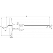 Pin type digital depth caliper IP54 ALPA AA105