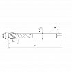 Spiral flute 40° tap universal for blind-holes MF nitrided KERFOLG