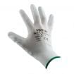 Work gloves in polyester coated in white polyurethane WRK