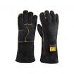 Heat resistant gloves in plush split leather with KEVLAR stitching