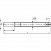Spiral flute 40° tap aluminum KERFOLG SPACE for blind-holes M