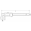 Digital slide caliper with interchangeable tips ALPA AA077