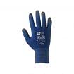 Work gloves in nylon coated with polyurethane blue/black