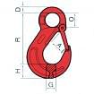 Hooks with safety latch for lifting chain slings M7475