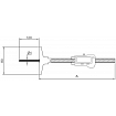 Digital slide depth caliper for small bores IP67 ALPA MEGALINE AA083