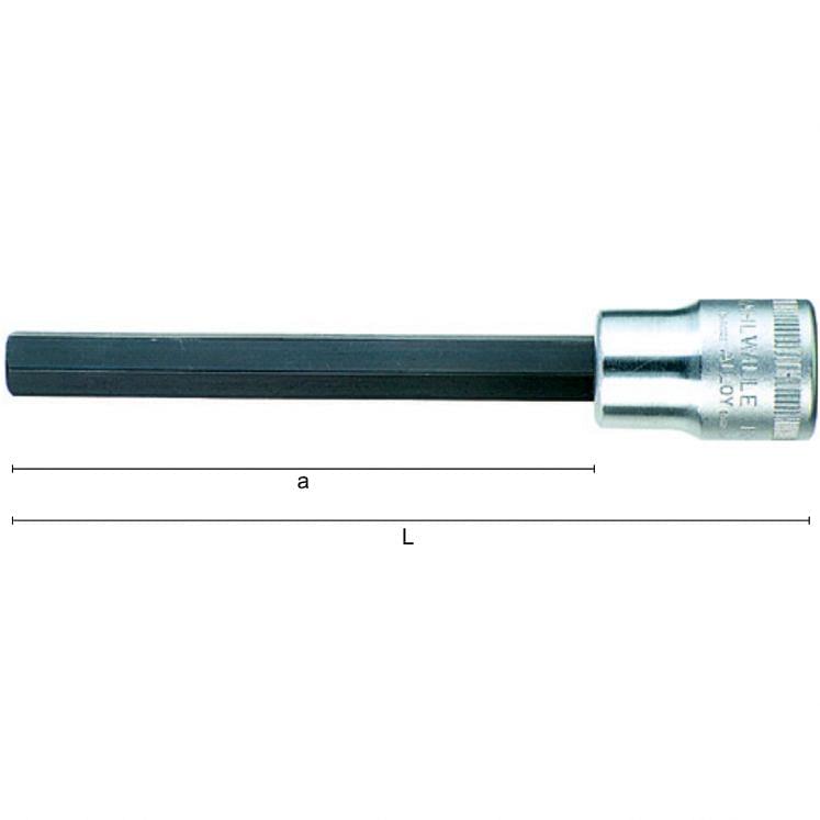 STAHLWILLE, 1/2“ Steckschlüssel, lange Ausführung, für Innensechskantschrauben, 1054-2054