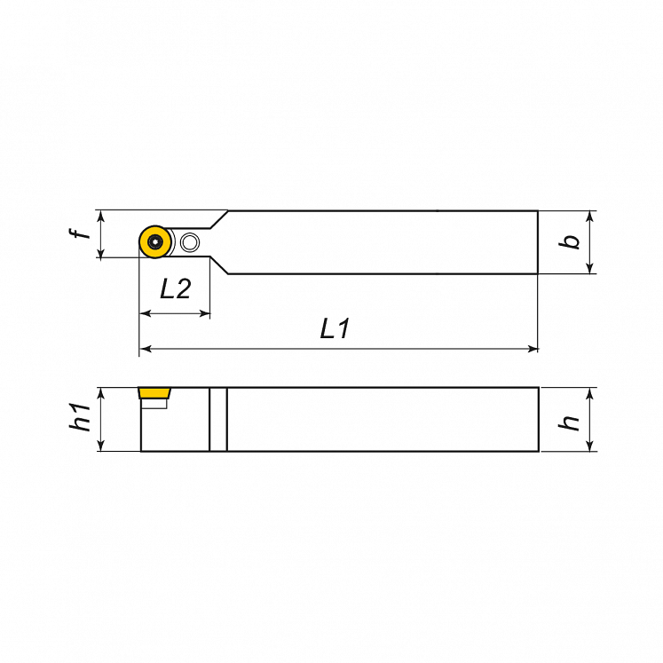 KERFOLG TURN, Wendeplattenhalter für die Außendrehbearbeitung, für positive Wendeschneidplatten - Form R - PRDCN
