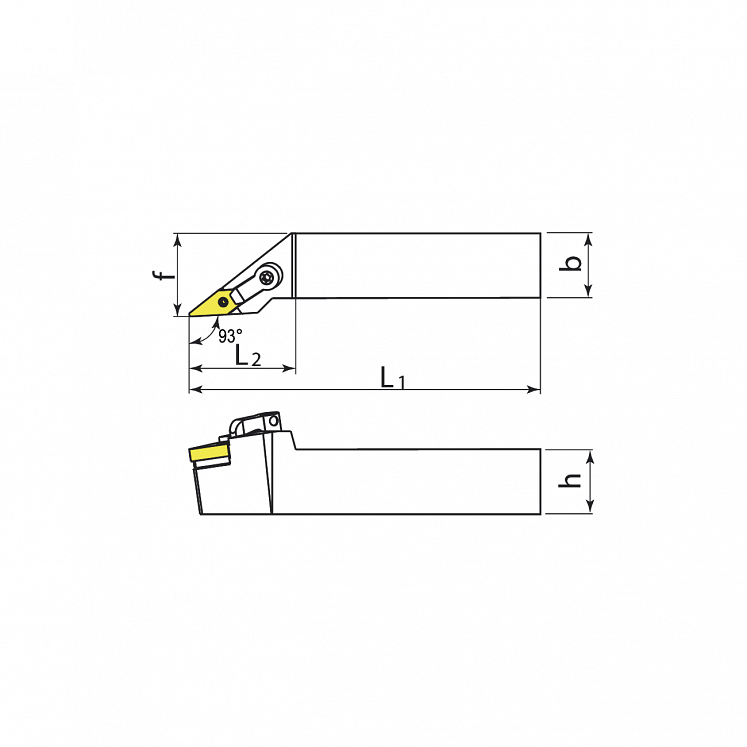KERFOLG TURN, Wendeplattenhalter für die Drehbearbeitung, für negative Wendeschneidplatten- Form V - MVJNR/L