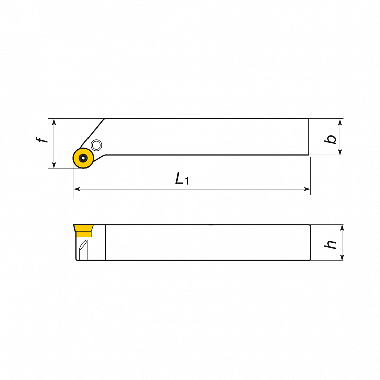 KERFOLG TURN, Wendeplattenhalter für die Außendrehbearbeitung, für positive Wendeschneidplatten - Form R - PRGCR/L