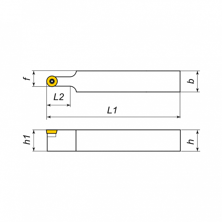 KERFOLG TURN, Wendeplattenhalter für die Drehbearbeitung, für positive Wendeschneidplatten - Form R - SRDCN