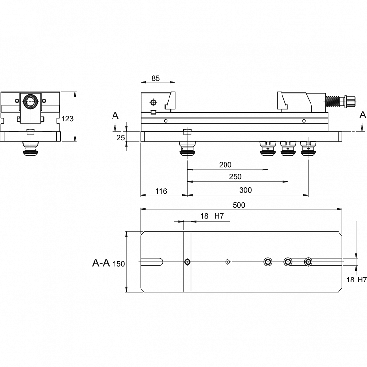 Zwischenplatte für APS-140 mit TCT 150 OML