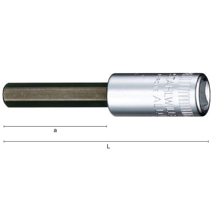 STAHLWILLE 44, 1/4“ Steckschlüssel, lange Ausführung, für Innensechskantschrauben