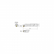 KERFOLG TURN, Wendeplattenhalter für die Innendrehbearbeitung, für negative Wendeschneidplatten - Form T - A….PTFNR/L