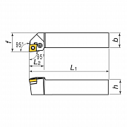 KERFOLG TURN, Wendeplattenhalter für die Außendrehbearbeitung, für negative Wendeschneidplatten - Form C - PCLNR/L