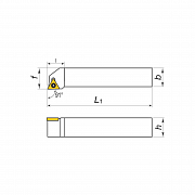 KERFOLG TURN, Wendeplattenhalter für die Außendrehbearbeitung, für positive Wendeschneidplatten, Form T - STGCR/L