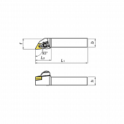 KERFOLG TURN, Wendeplattenhalter, für die Außendrehbearbeitung, für negative Wendeschneidplatten, Form D - DDJNR/L