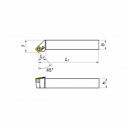KERFOLG TURN, Wendeplattenhalter für die Außendrehbearbeitung, für negative Wendeschneidplatten, Form S - PSSNR/L