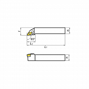 KERFOLG TURN, Wendeplattenhalter für die Außendrehbearbeitung, für negative Wendeschneidplatten, Form D - PDJNR/L Drehbearbeitung 15638 0