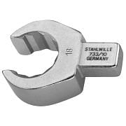 STAHLWILLE, Offene Ringschlüssel mit Einsatz 9x12 mm für Drehmomentschlüssel, 733/10