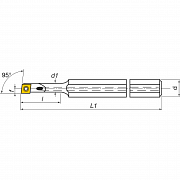 KERFOLG TURN, Wendeplattenhalter für die Innendrehbearbeitung, für positive Wendeschneidplatten - Form C - A….SCLCR/L