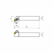KERFOLG TURN, Wendeplattenhalter für die Außendrehbearbeitung, für negative Wendeschneidplatten - Form W - DWLNR/L