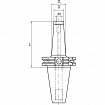 Werkzeugaufnahme für Einschraubfräser, DIN 69871, SK, Form AD+B