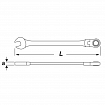 WODEX, Ratschen-Ringmaulschlüssel, mit Gelenkkopf, WX1400