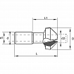 GRANLUND, modulare HSS-Kegelsenker, Größe 1, 90°