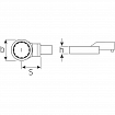STAHLWILLE, Ringschlüssel mit Einsatz 22x28 mm für Drehmomentschlüssel, 732/100