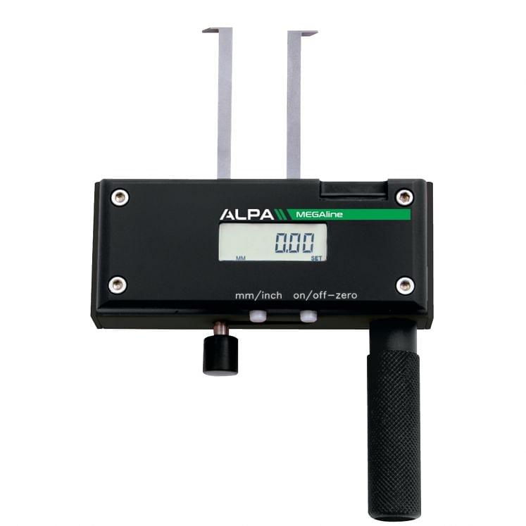 Instrumentos digitales para mediciones internas de Seeger con picos desalineados ALPA MEGALINE BA370