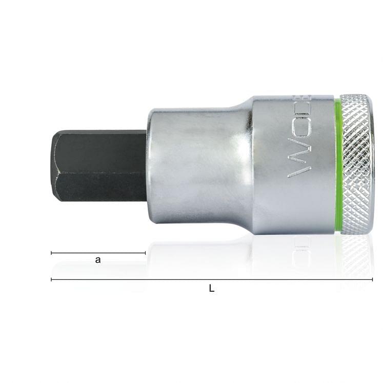 Llaves de tubo 1/2" para tornillos con hexágono hueco WODEX WX2210
