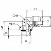 Racores automáticos en L orientables de tecnopolímero AIGNEP 55116