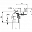 Racores automáticos en L orientables de latón niquelado AIGNEP 50116