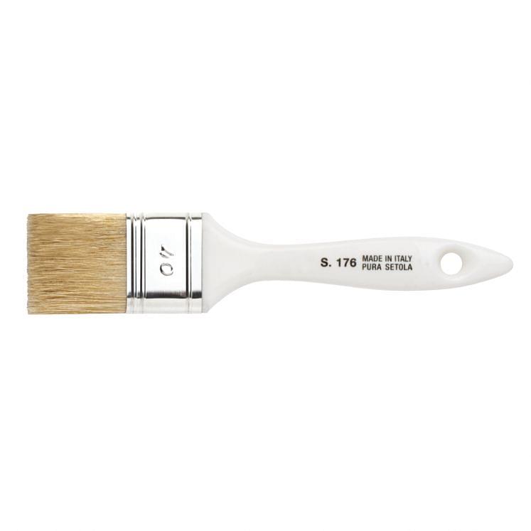 Flat brushes with plastic handle