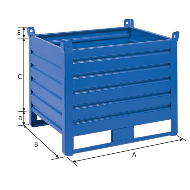 Metal pallet containers