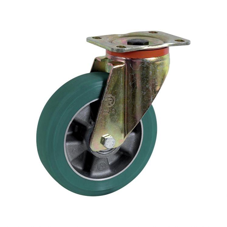 Polyurethane wheels with cast aluminium centre with support TELLURE RÔTA TR-ROLL