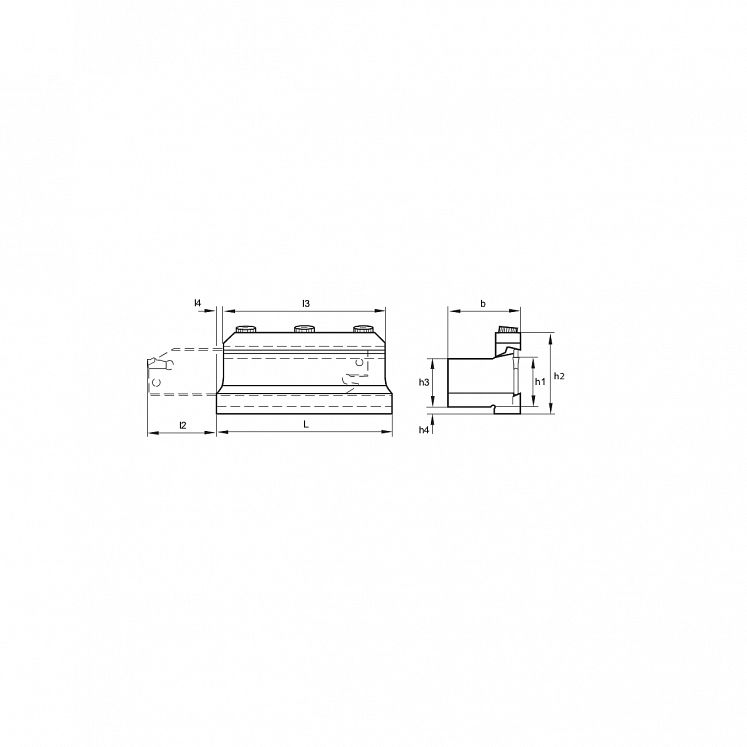 Tool block for parting blades KERFOLG