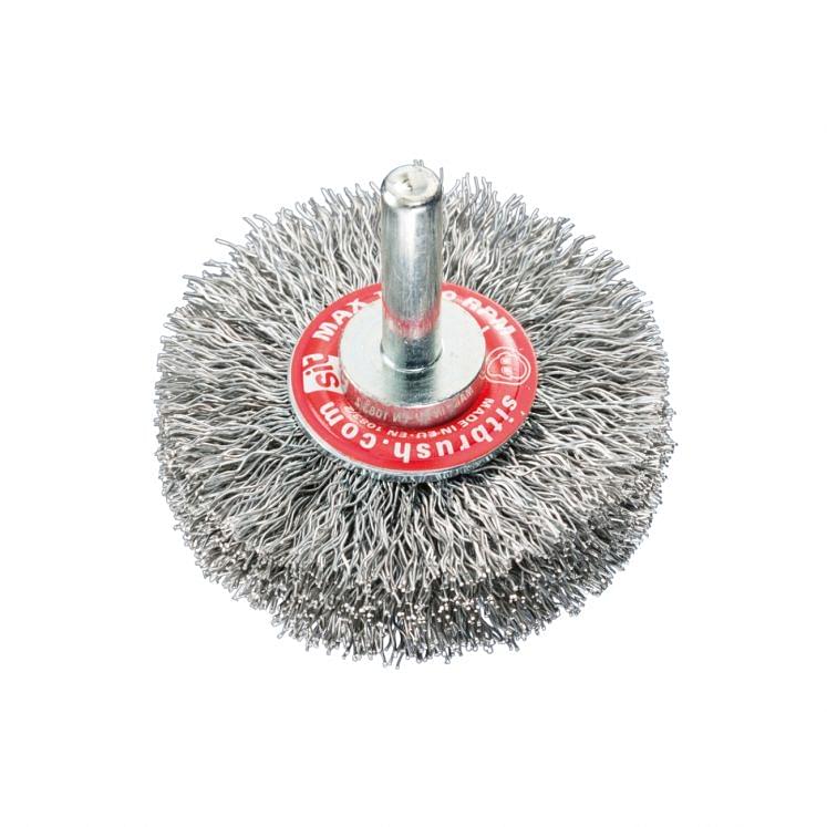 Wheel brushes with shank