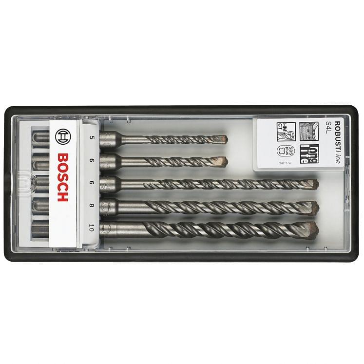 Drill bit Kits for masonry/concrete with four spirals BOSCH SDS-PLUS