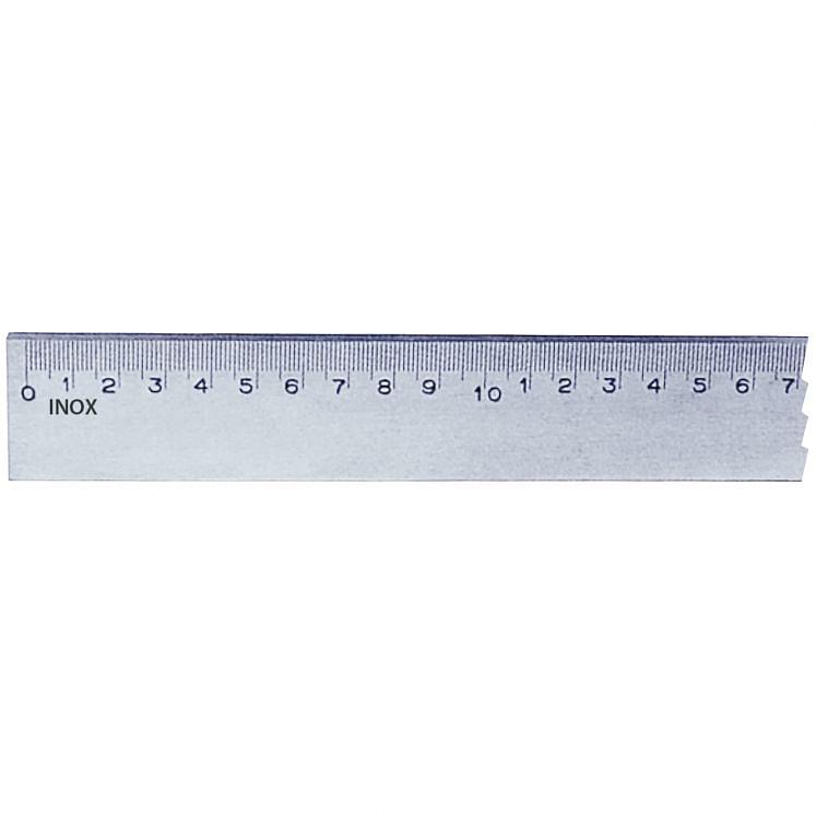 Stainless steel rulers with millimeter graduation without bevel ALPA