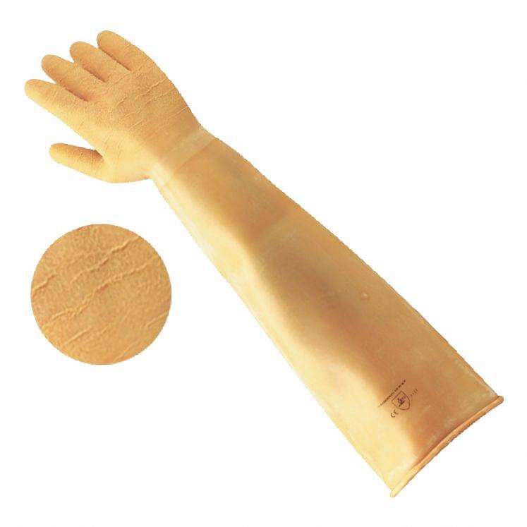 Work gloves in latex crinkled
