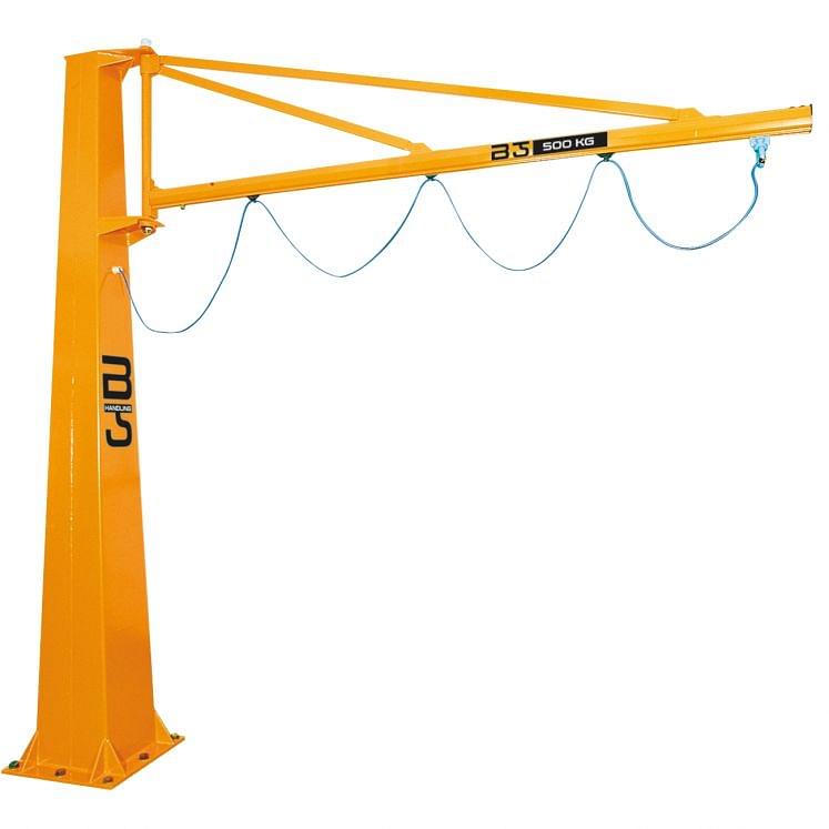 Column-mounted JIB cranes with profile are GIS SYSTEM KB B-HANDLING