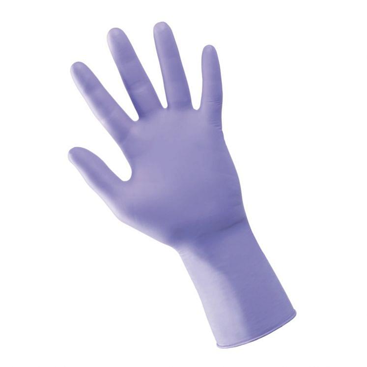 Work gloves in nitrile disposable purple WRK