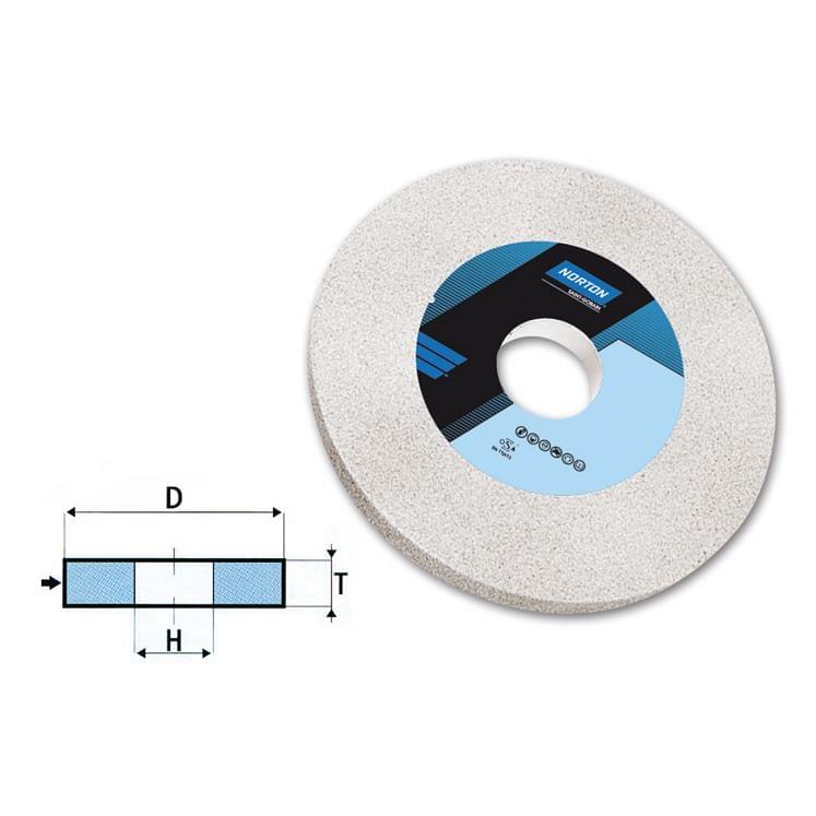 Grinding wheels for sharpening in ceramic aluminium oxide and vitrium NORTON