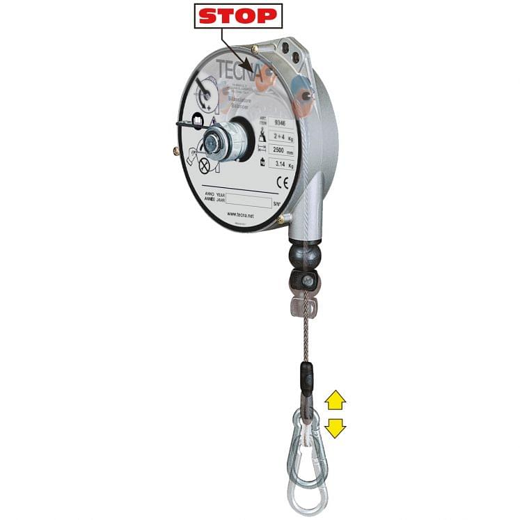 Spring balancers with safety device travel 2500 TECNA