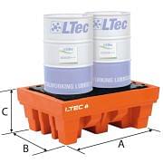 Polyethylene spill pallets for drums LTEC Furnishings and storage 38984 0