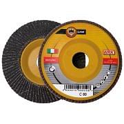 Flap grinding discs with plastic backing in silicon carbide abrasive cloth WRK LION PLASTICA Abrasives 30173 0