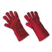 Work gloves in rump split for welders